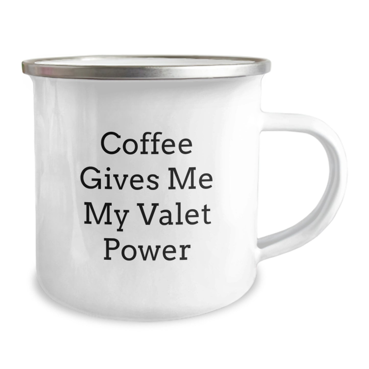 Valet Power Gifts - Funny Camping Mug for Valet Graduation Unique Gifts, Funny 'Coffee Gives Me My Valet Power' Men Gifts from Friends, Family, Coworkers - Image 2
