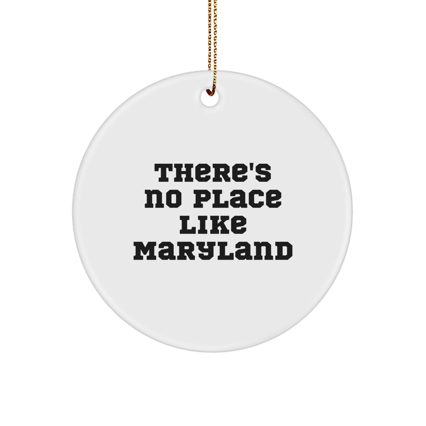 Playful Maryland Circle Ornament Gift for Friends – Novelty Christmas - Image 1