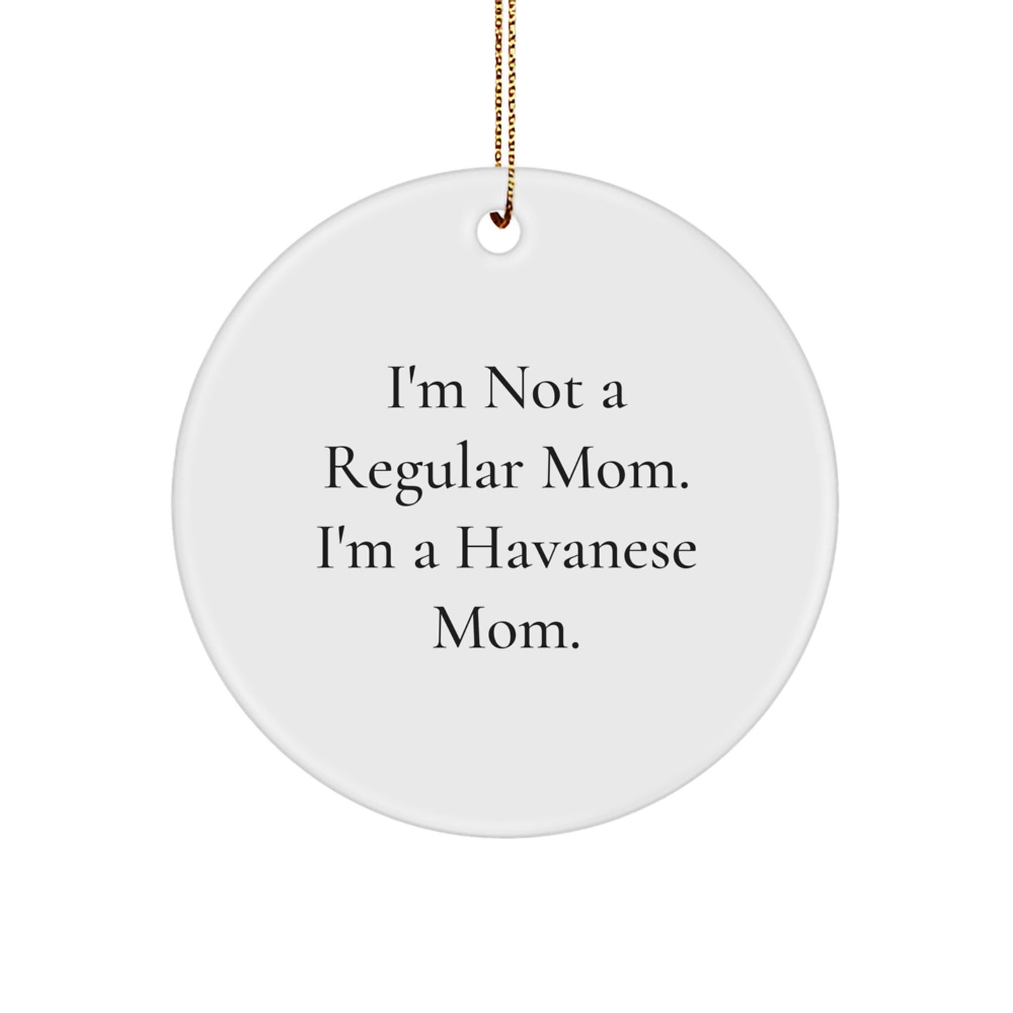 Funny Havanese Dog Gifts from Mom for Havanese Dog Lover Christmas Unique Ornament - Image 1