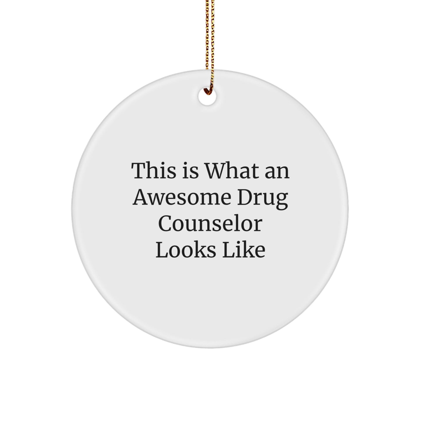 Playful Drug Counselor Christmas Ornament for Roommates Memento Gift - Image 1