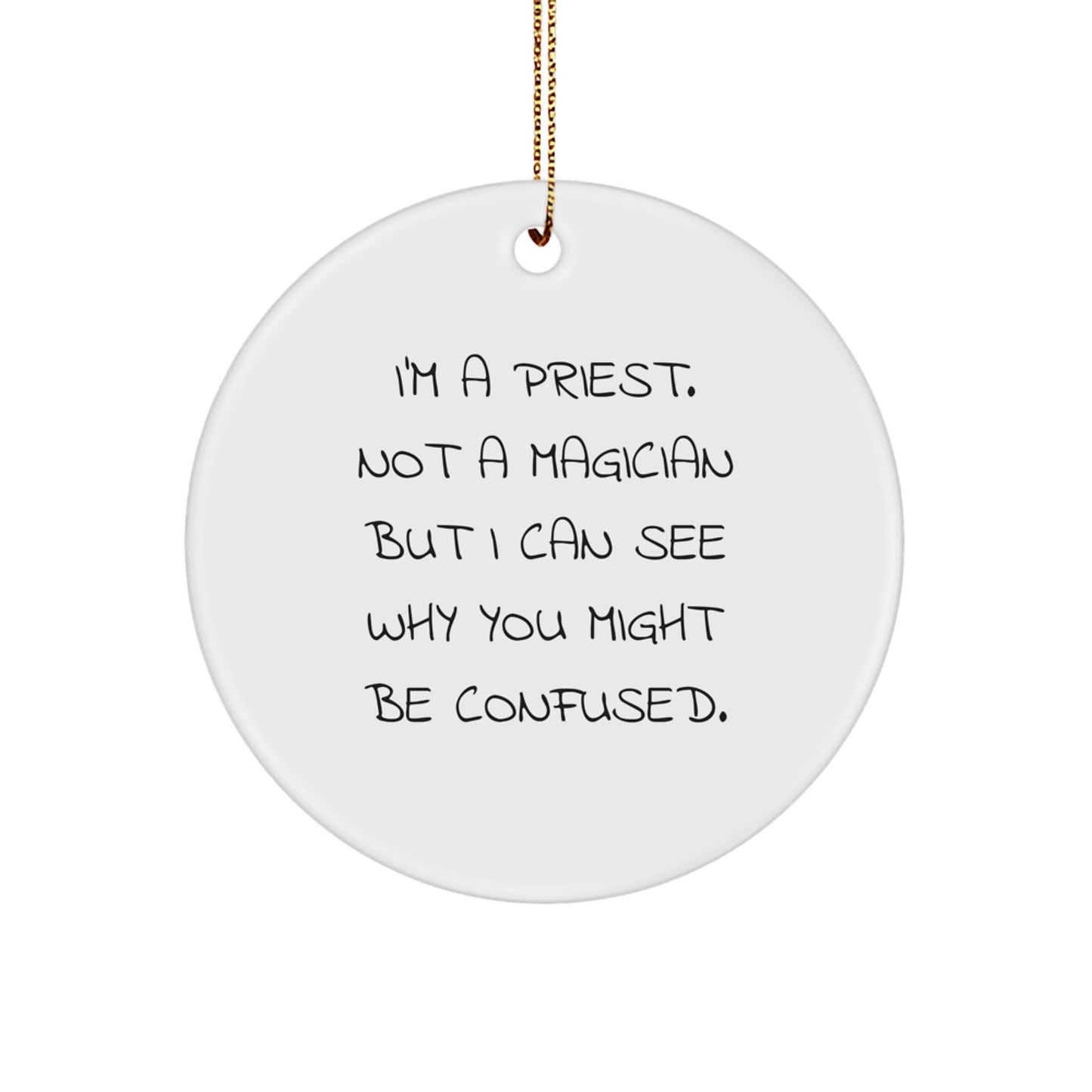 Priest Keepsake Christmas Tree Ornament for Him Holiday Gift - Image 1