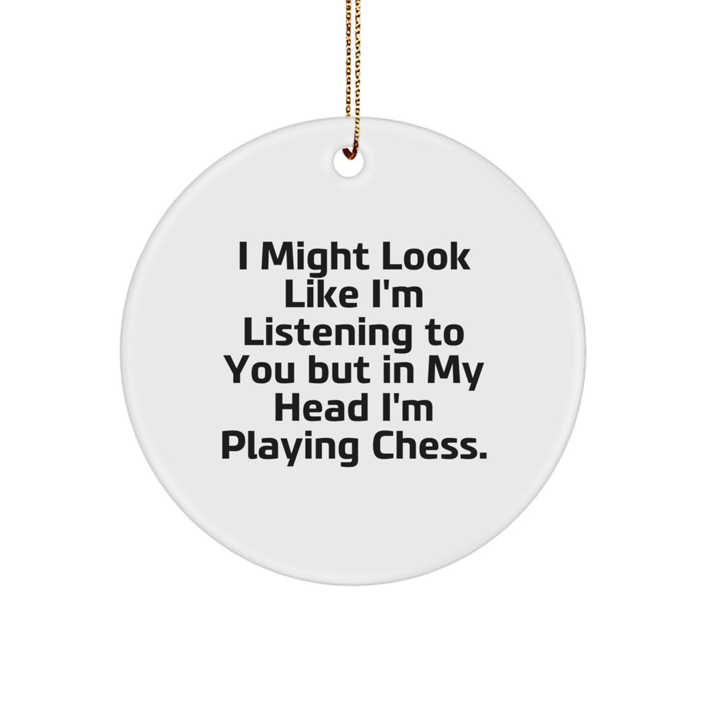 Chess Master Keepsake Holiday Christmas Ornament for Him Gift - Image 1