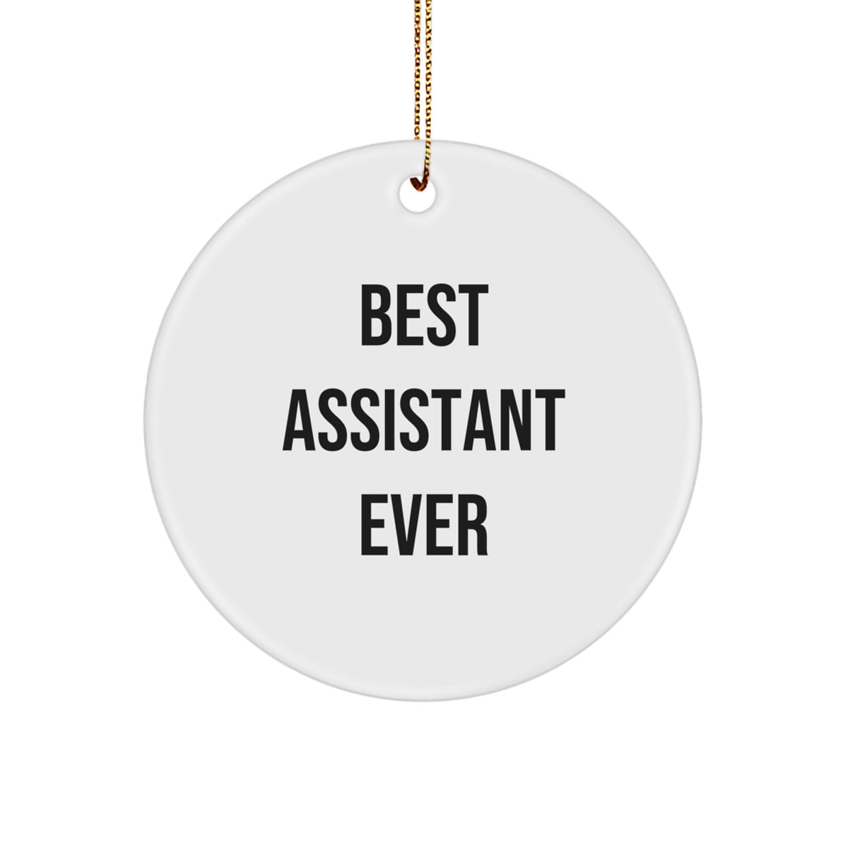 For Him Keepsake Christmas Ornament Gift - Best Assistant Ever - Image 1