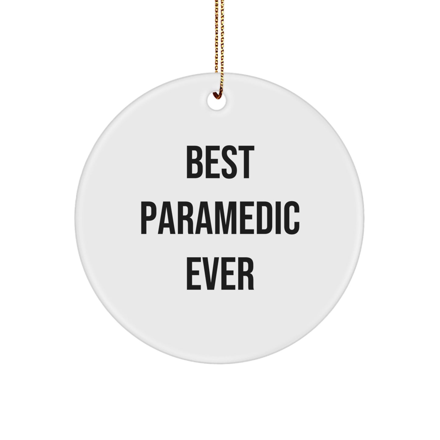 Funny Rescue Worker Christmas Unique Gifts from Family for Best Rescue Worker Ever Circle Ornament - Image 1