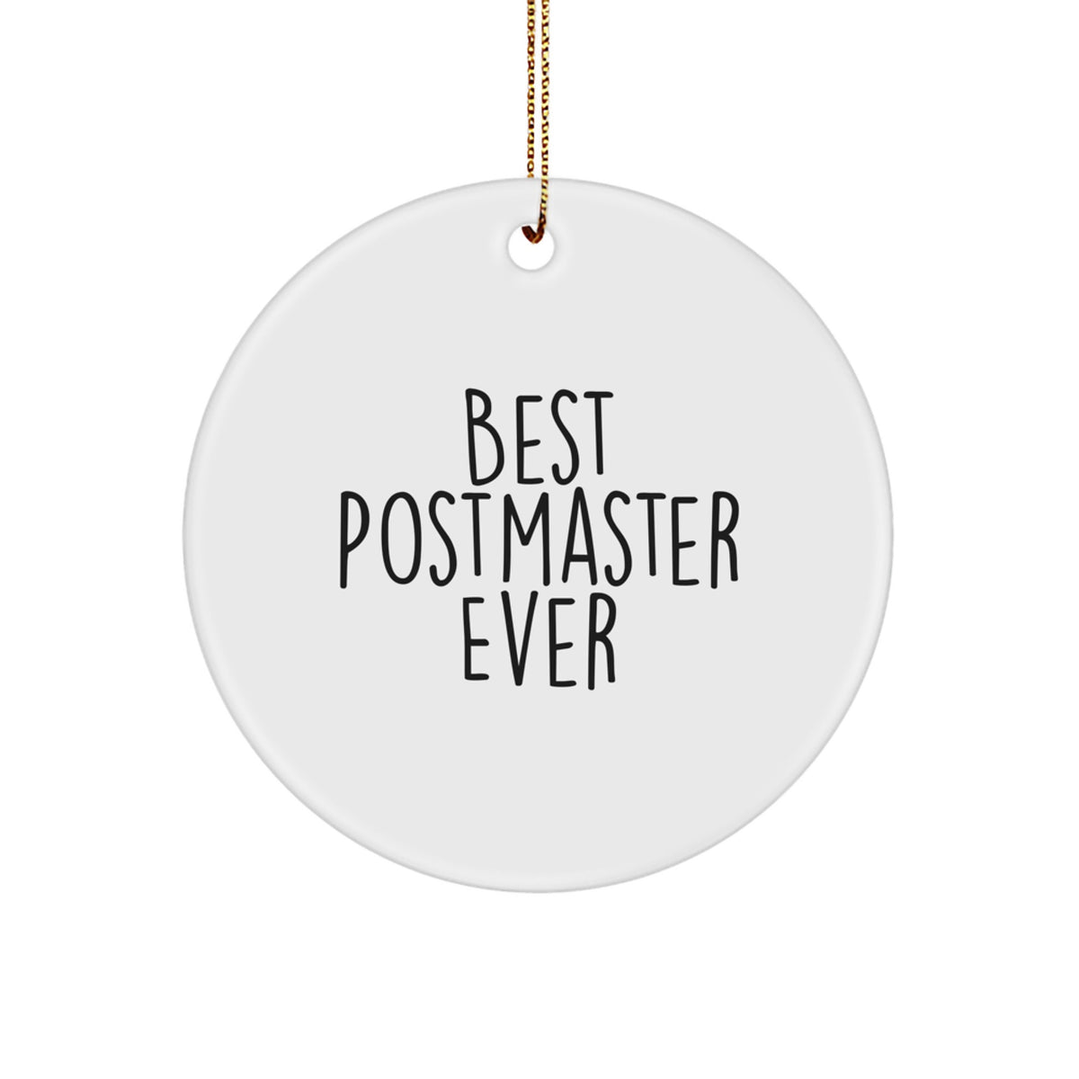 Postmaster Keepsake Durable White Christmas Ornament for Him Gift - Image 1