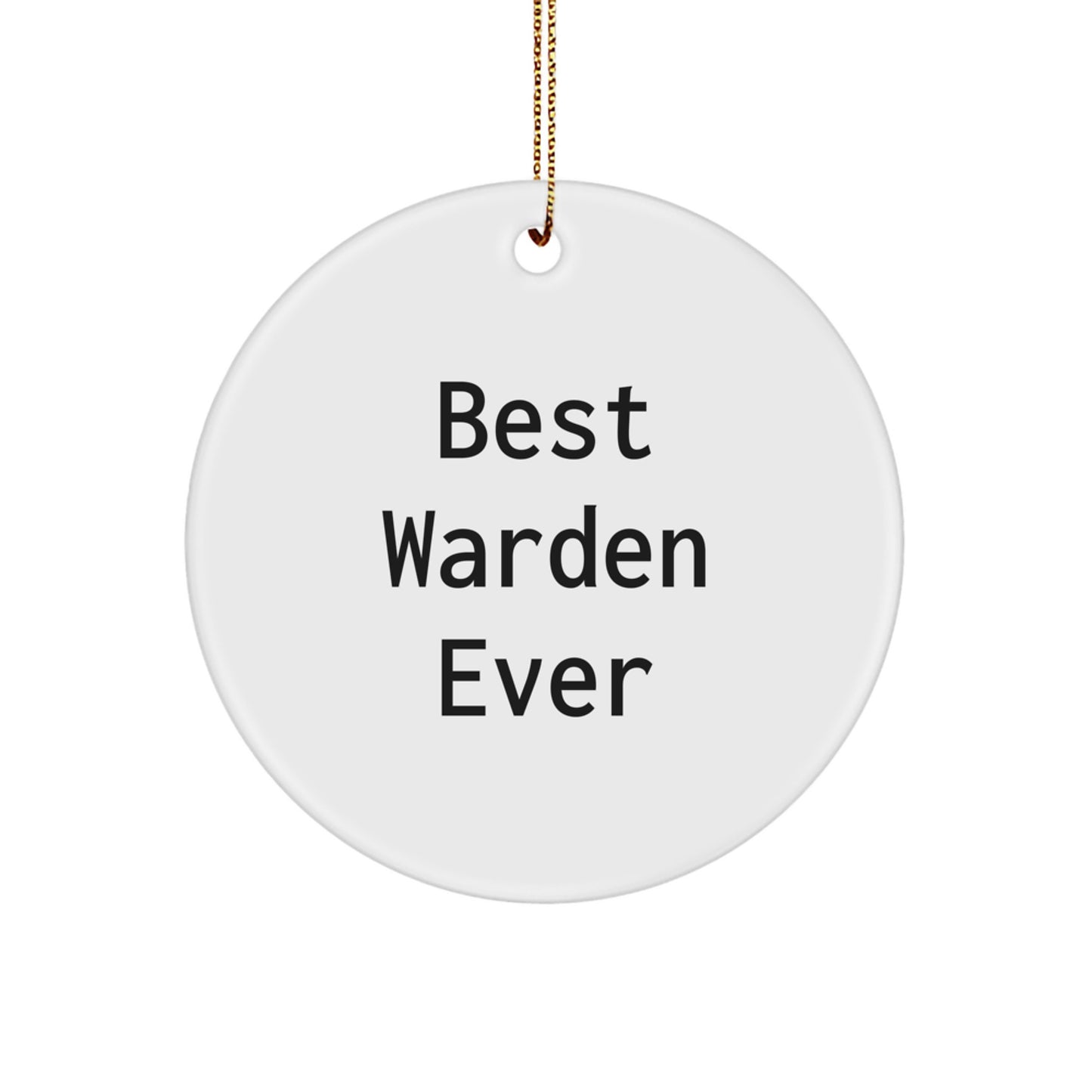 Cheerful Warden Circle Ornament for Roommates Memento Christmas Gift - Image 1