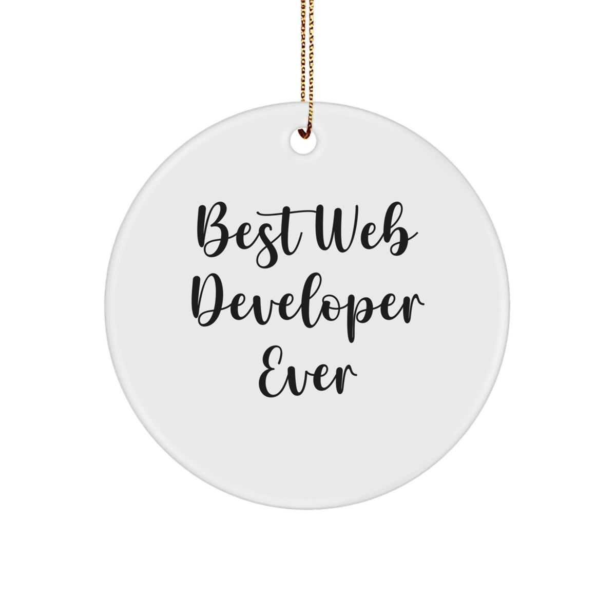 Christmas Ornament for Her Present Gift Best Web Developer Ever - Image 1