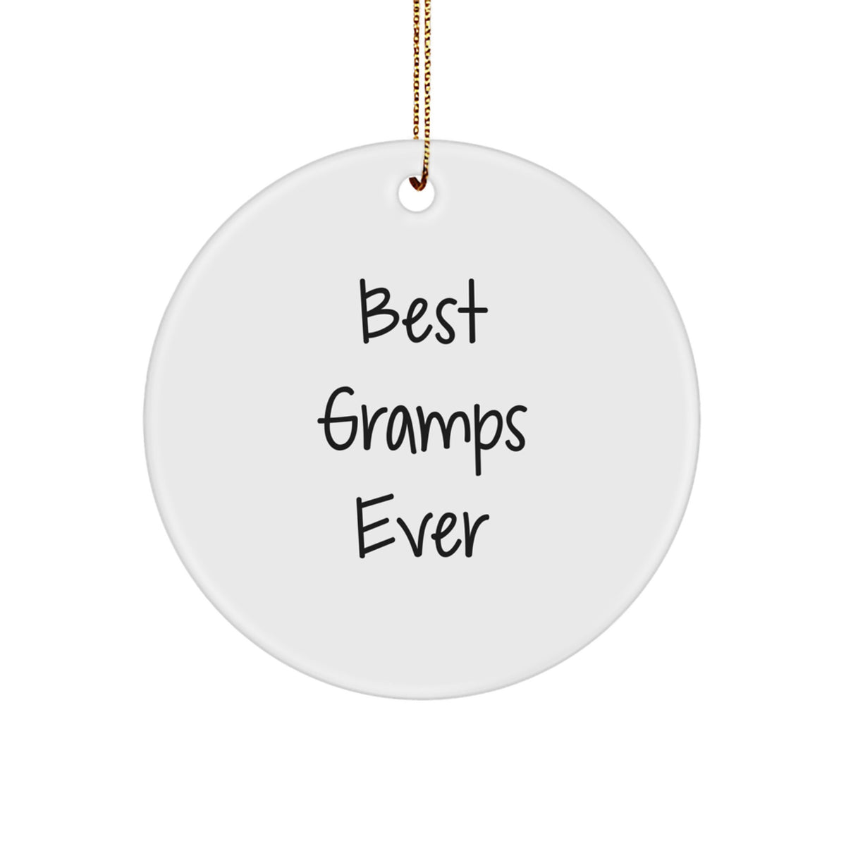 Christmas Gift for Her Present Best Gramps Ever Circle Ornament - Image 1