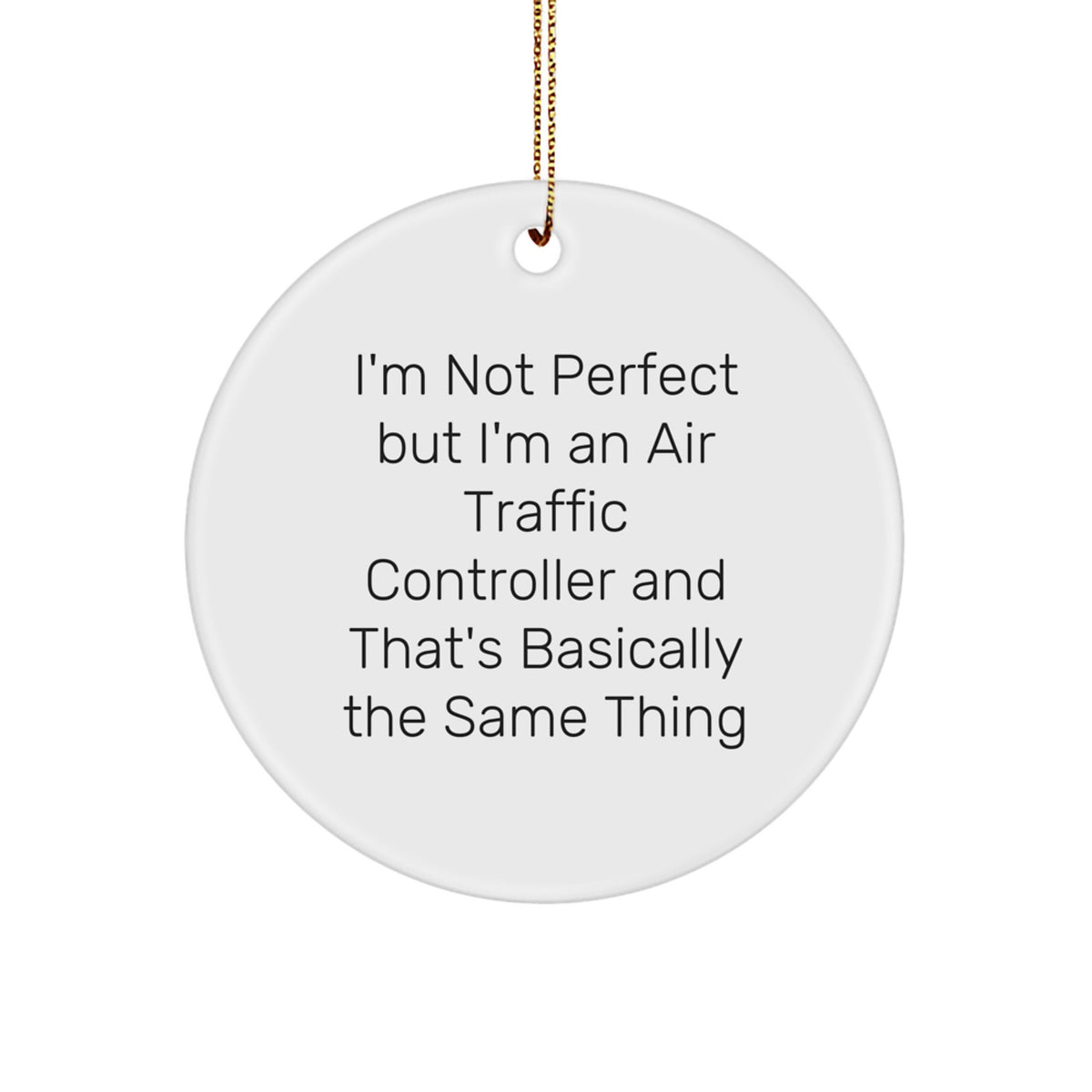 Humorous Air Traffic Controller Christmas Ornament for Friends Gift - Image 1