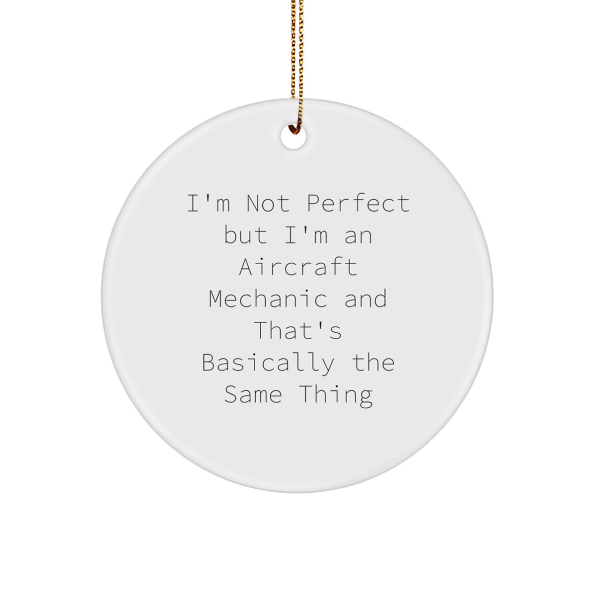 Aircraft Mechanic Keepsake Holiday Tree Christmas Ornament for Him Gift - Image 1