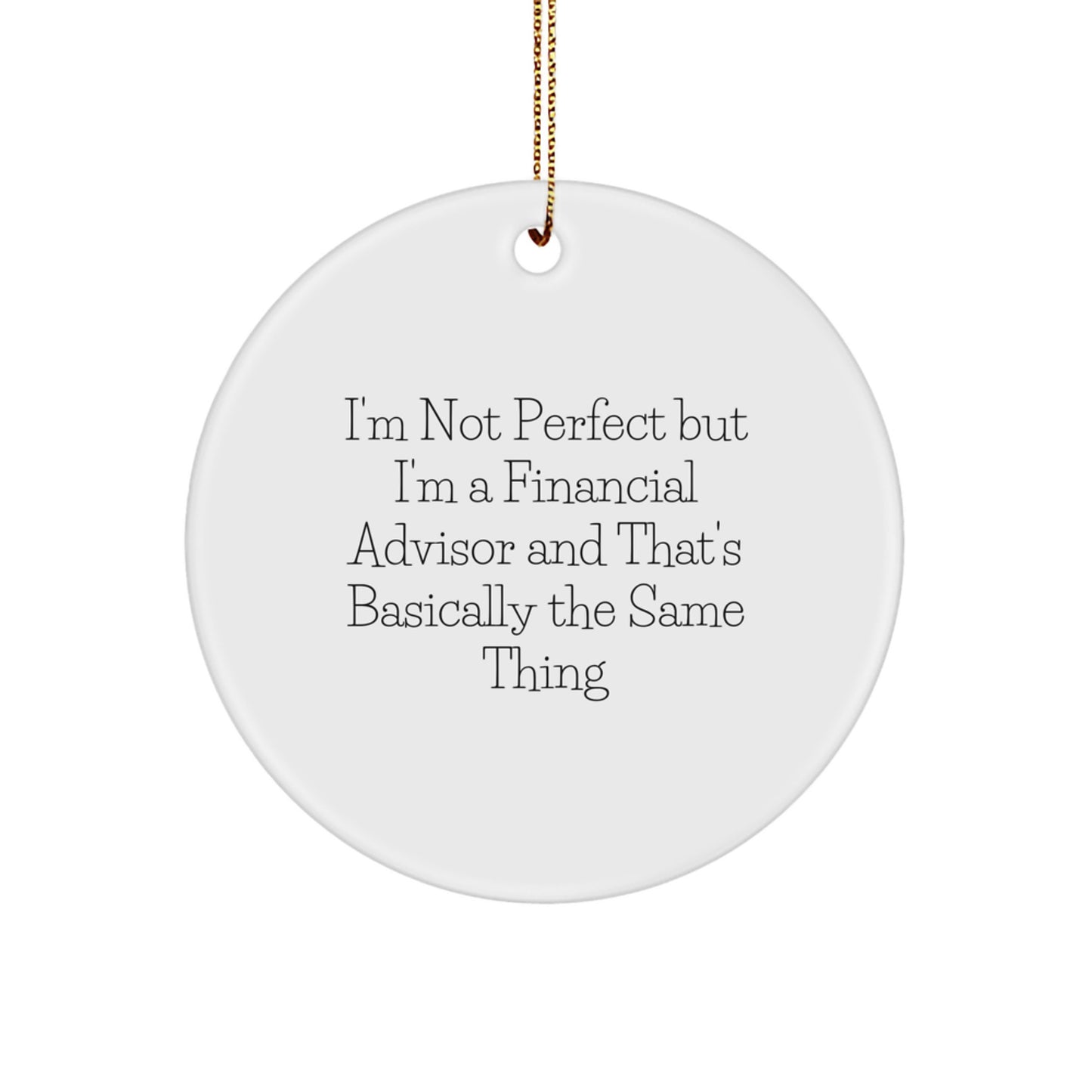 Financial Advisor Keepsake Holiday Christmas Ornament for Him Gift - Image 1