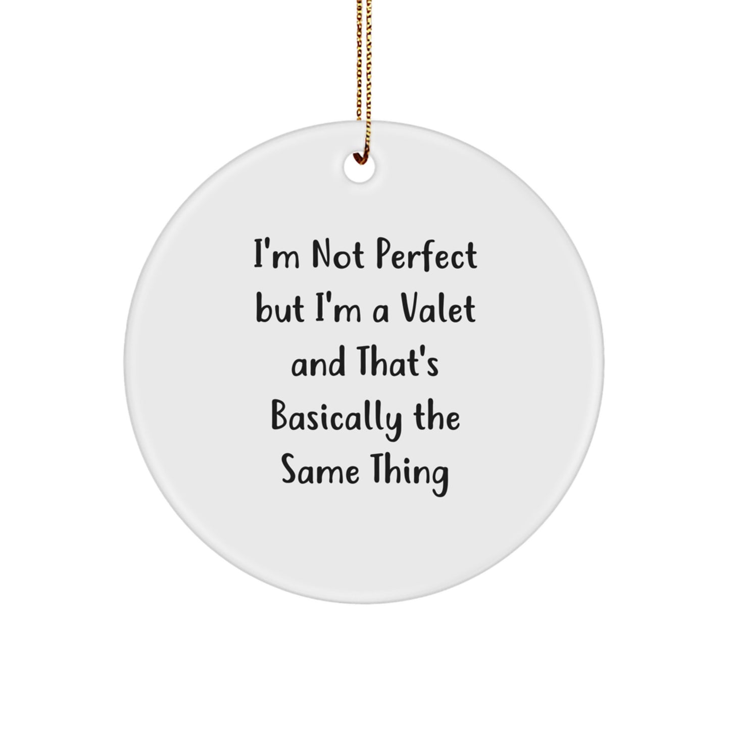 Valet Circle Christmas Ornament for Coworkers Idea Gift Holiday Keepsake - Image 1