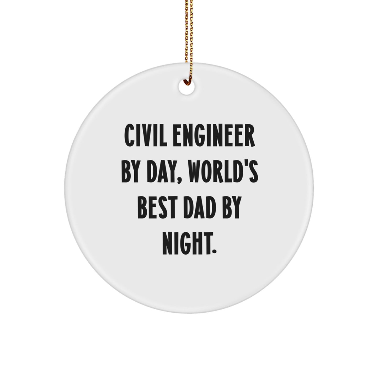 Civil Engineer Keepsake Christmas Ornament for Him Tree Holiday Gift - Image 1