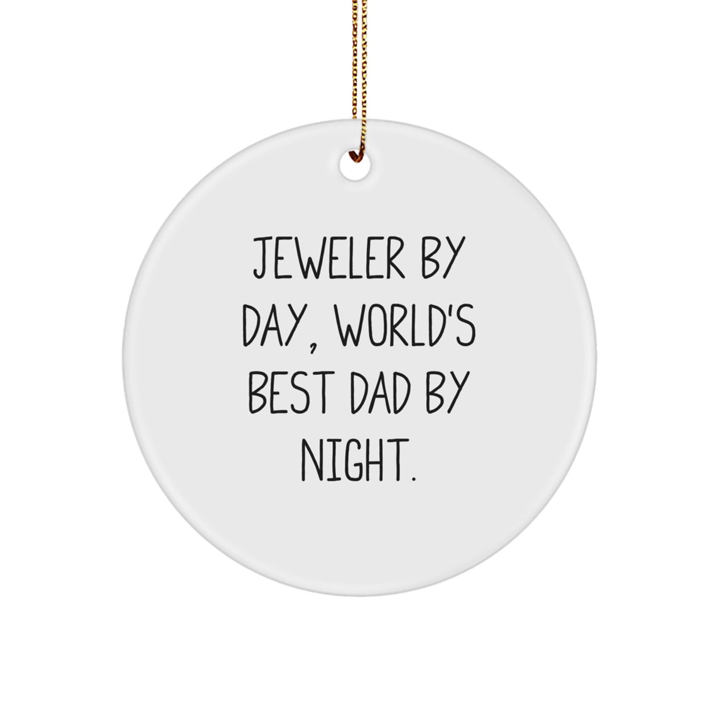 Jeweler Circle Ornament Keepsake for Him Holiday Christmas Tree Gift - Image 1