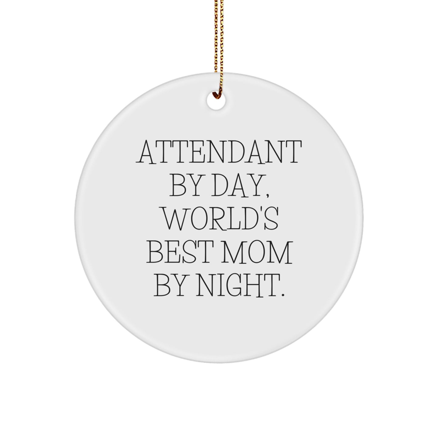 Funny Attendant Gifts for Men - Attendant Circle Ornament | Christmas Unique Gifts from Friends to Family - Image 1