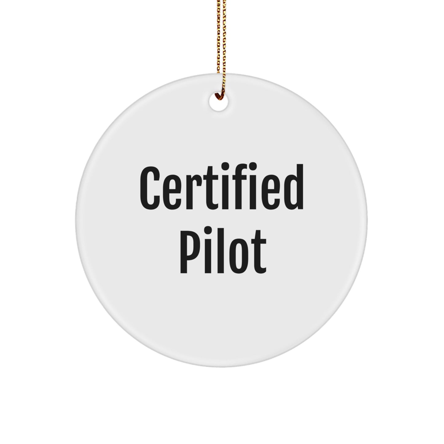 Funny Pilot Gifts from Friends Christmas Circle Ornament for Pilot Lovers - Image 1