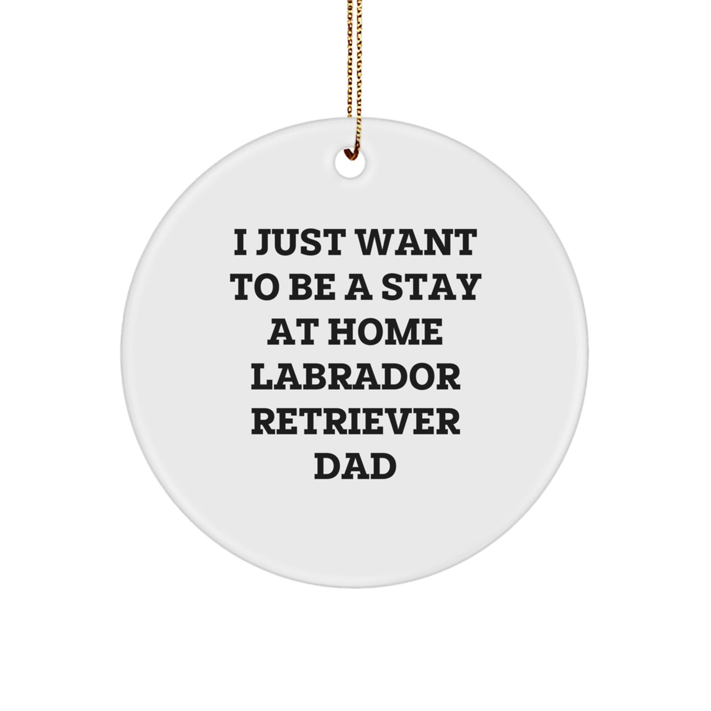 Funny Labrador Retriever Dog Lover Gifts from Dad for Men at Christmas Unique Ornaments - Image 1