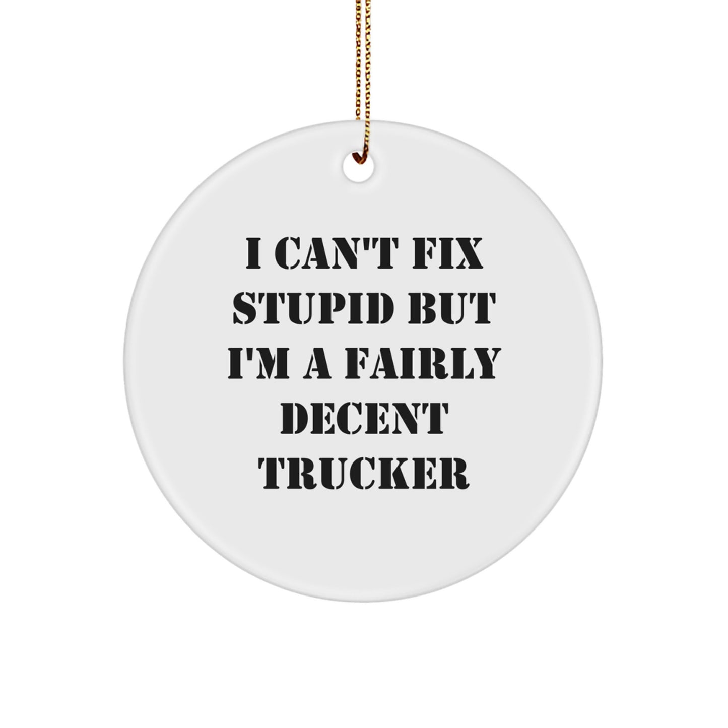 Funny Trucker Gifts from Men to Trucker Friends for Christmas Unique Trucker Ornaments - Image 1
