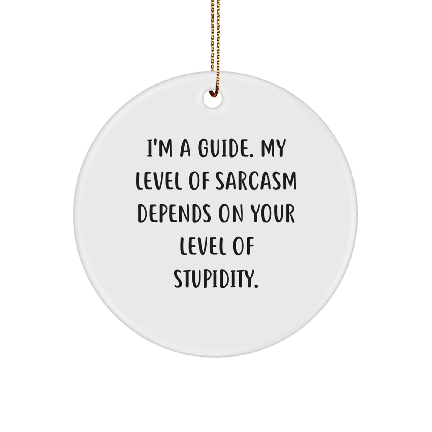 Funny Guide Gifts from Friends or Coworkers - Circle Ornament for Guide, Men, Women, Christmas Unique Gifts - Image 1