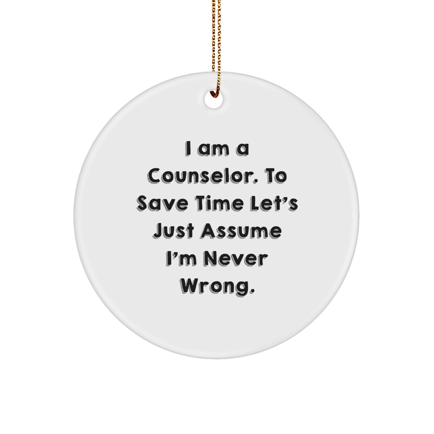 Funny Counselor Gifts from Friends for Counselor Christmas Unique Ornaments - Image 1