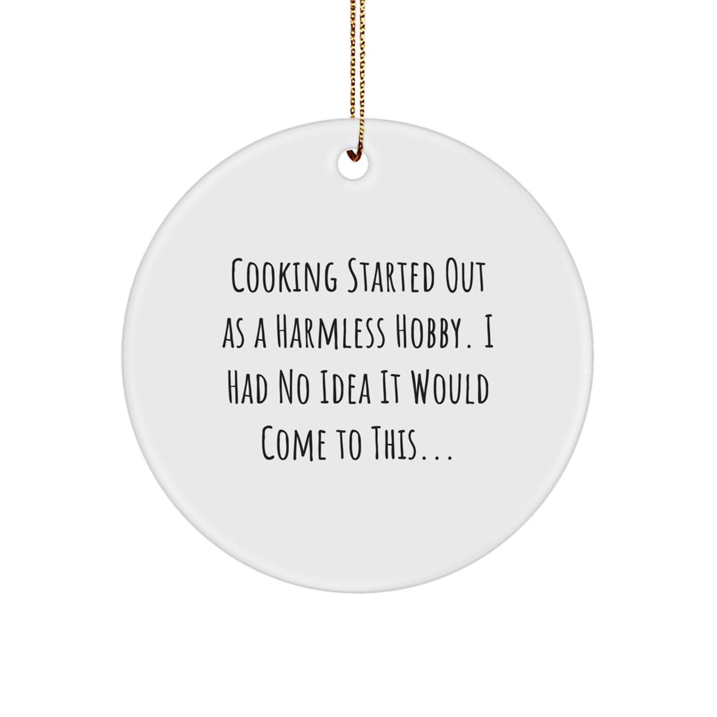 Funny Cooking Circle Ornaments for Men Gifts from Family - Christmas Unique Ornaments - Image 1