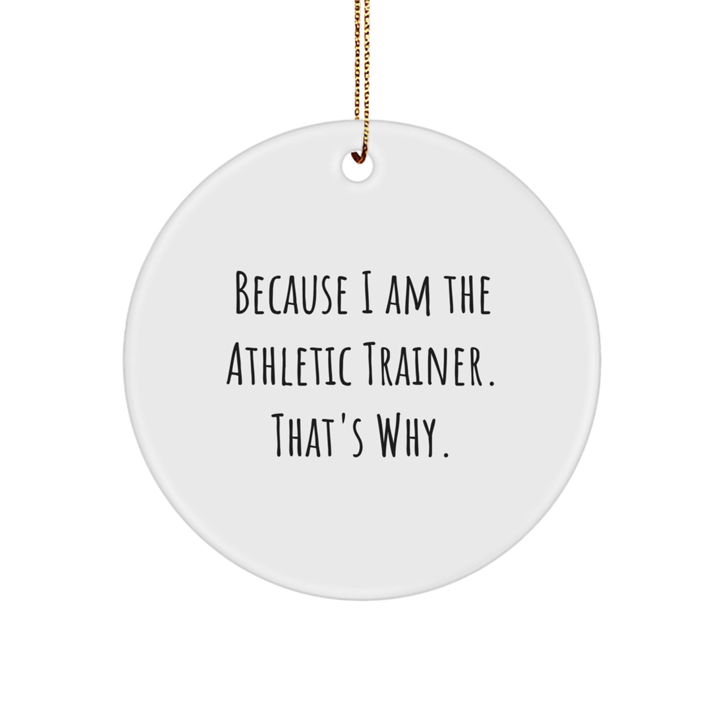 Funny Athletic Trainer Circle Ornament Gifts from Men to Female Athletic Trainers for Christmas Unique Holiday Decorations - Image 1