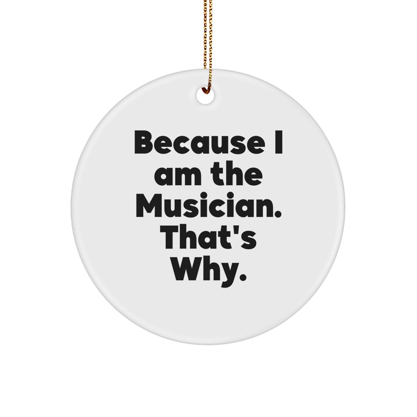 Funny Musician Circle Ornament Gifts from Friends and Family for Men Women Coworkers - Christmas Unique Decorations with Sublimation Edge to Edge Printing - Image 1