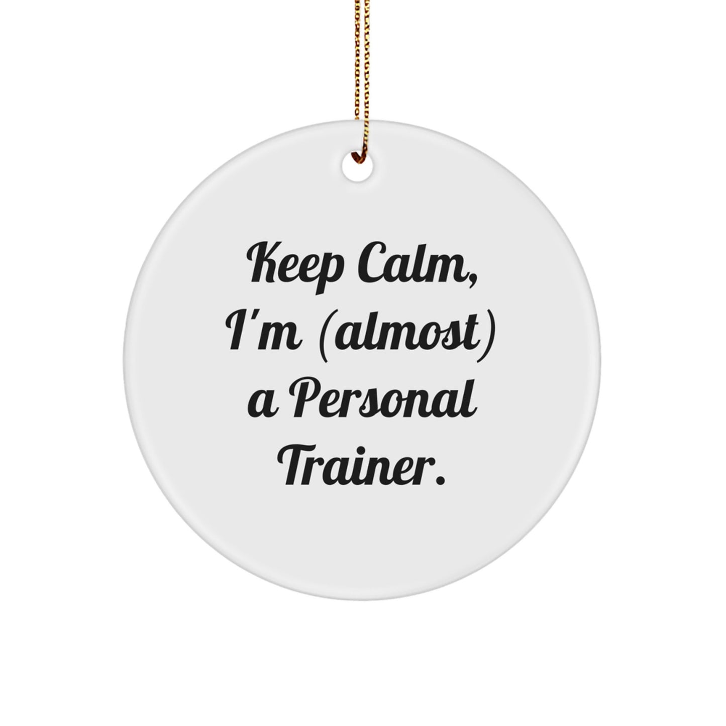 Funny Personal Trainer Christmas Unique Gifts for Men from Friends, Personal Trainer Circle Ornament Keepsake for Home - Image 1