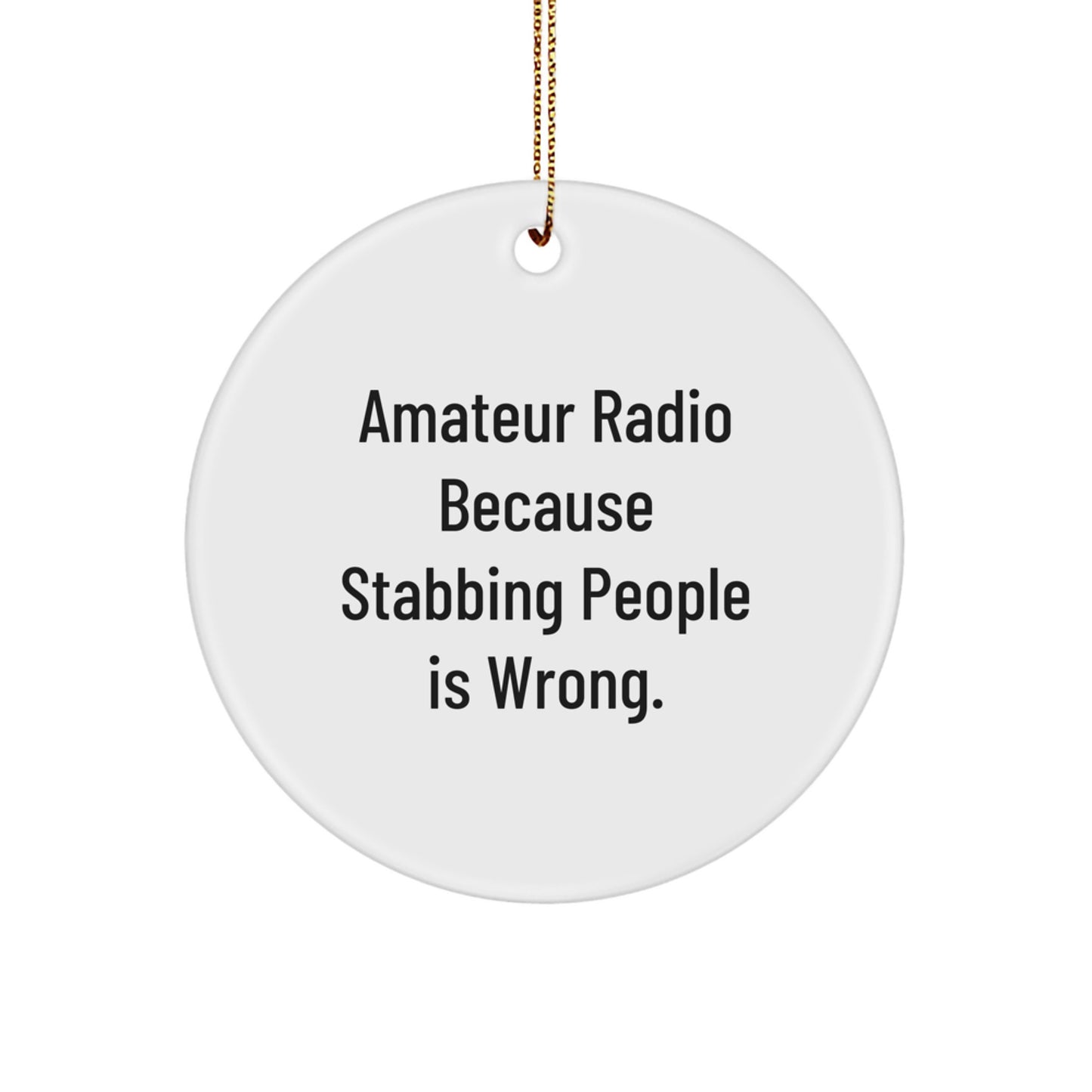 Funny Amateur Radio Circle Ornaments Gifts from Family for Christmas Unique Ornaments - Image 1
