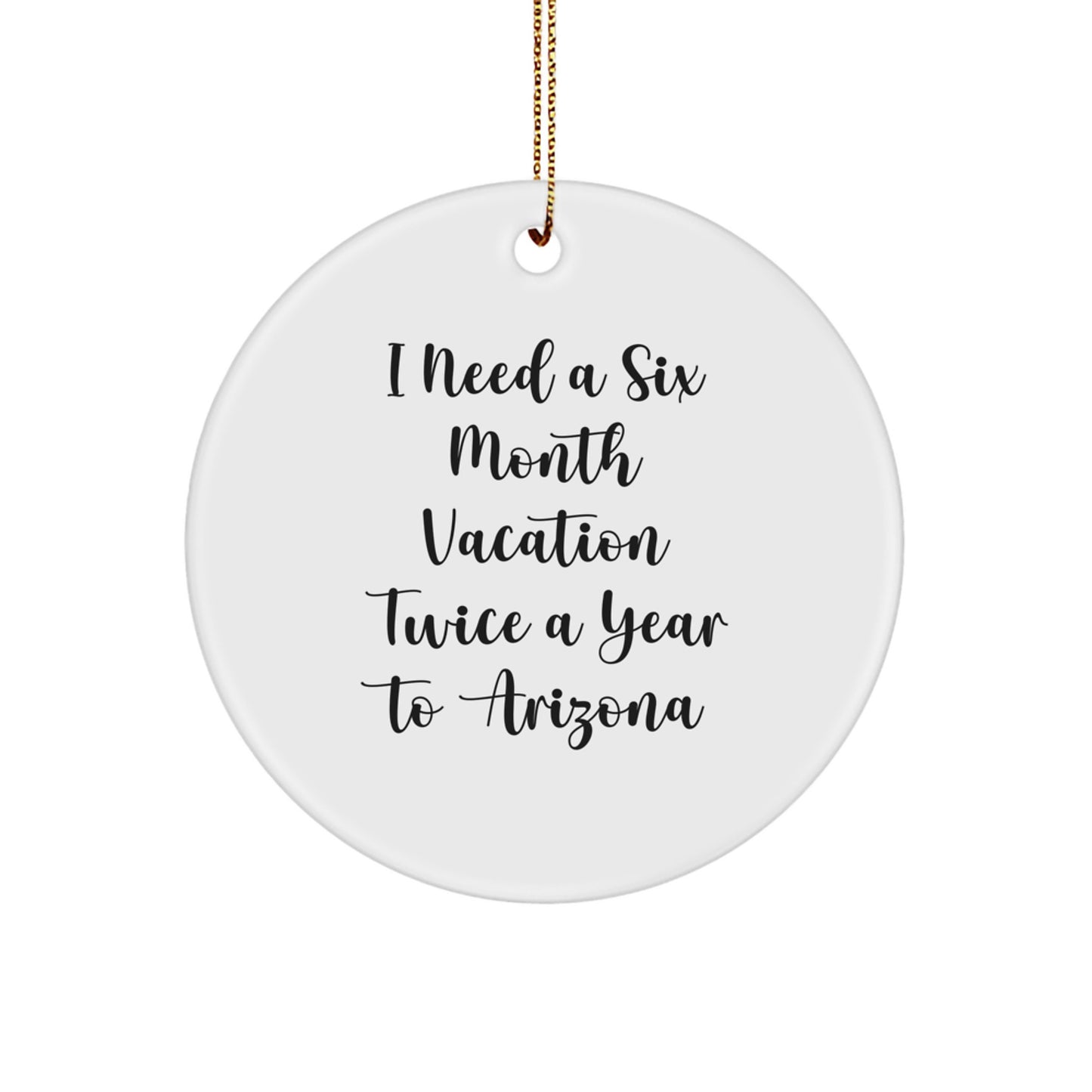Arizona Circle Ornament Gifts for Friends from Men, Women, Family, or Coworkers - Funny Gift for Arizona Lovers - Unique Christmas Unique Gift Ideas - Image 1