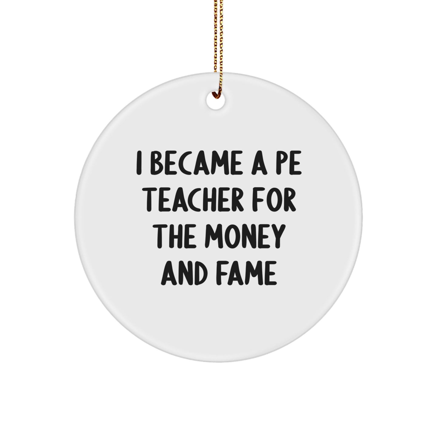 Funny PE Teacher Gifts from Friends for Men Women Family Christmas Unique Ornaments - Image 1