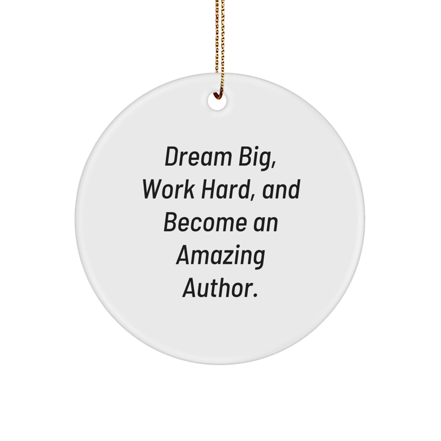 Funny Author Circle Ornament, Gifts from Family for Author Friends - Image 1
