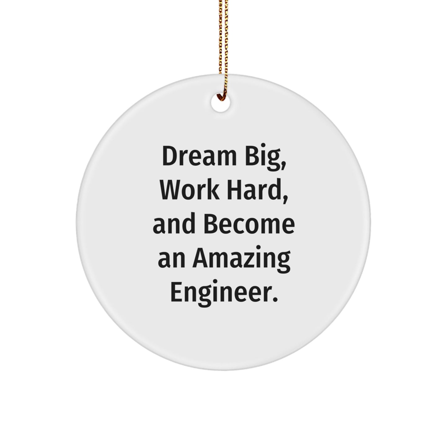 Funny Engineer Circle Ornament Gifts from Family for Engineer Friends at Christmas - Image 1