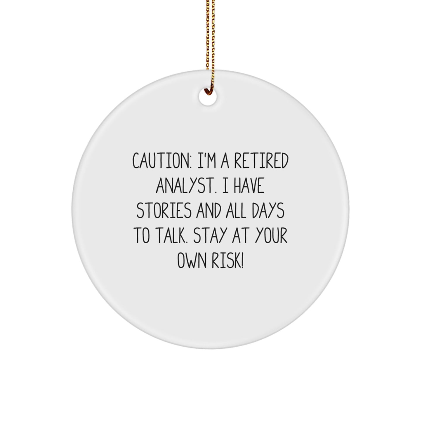 Skeptical Analyst Christmas Ornament for Friends Novelty Gift - Image 1