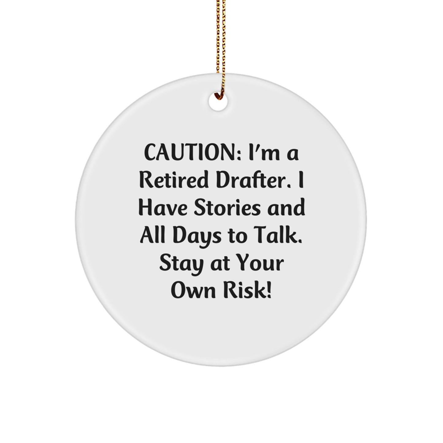 Funny Drafter Gifts, Circle Ornament, Christmas Memorable Presents from Friends to Family - Image 1