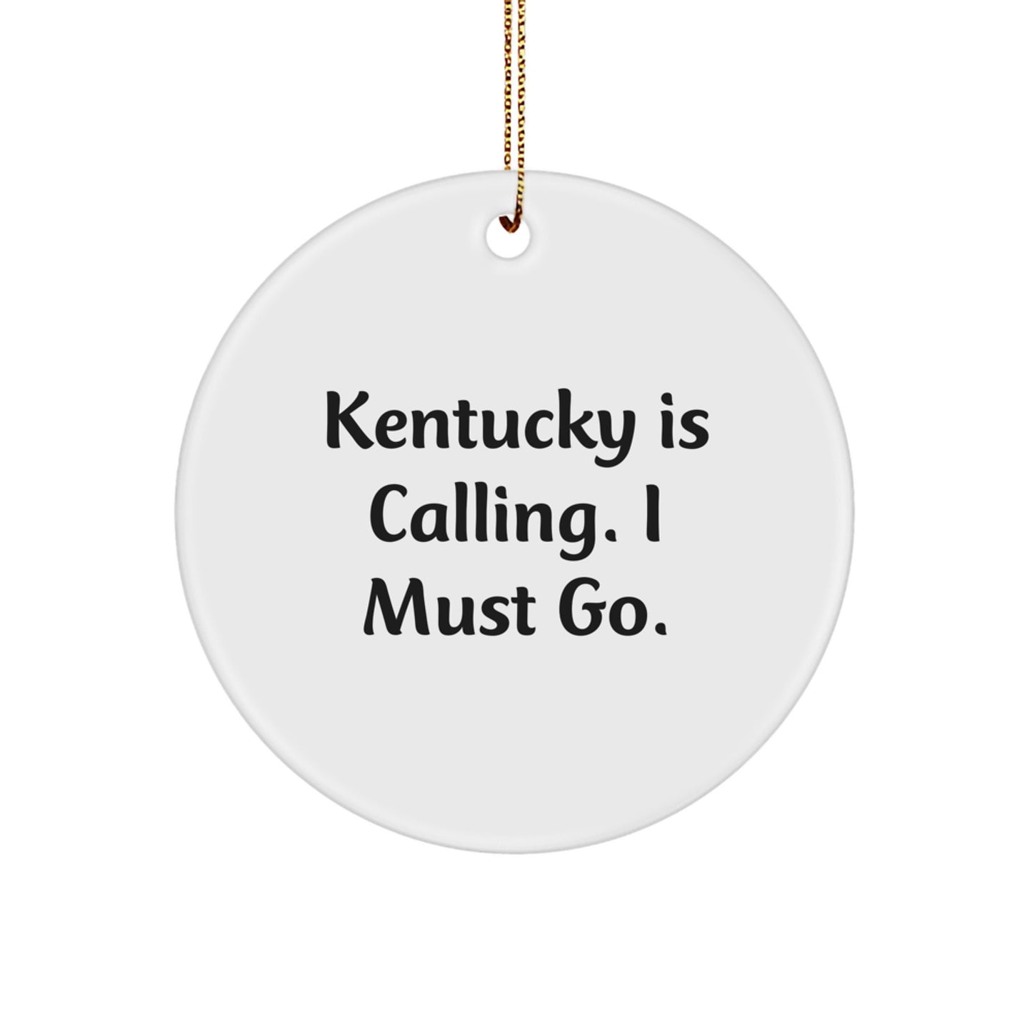 Funny Kentucky Circle Ornament Gifts from Family for Kentucky Lovers - Christmas Unique Gifts - Image 1