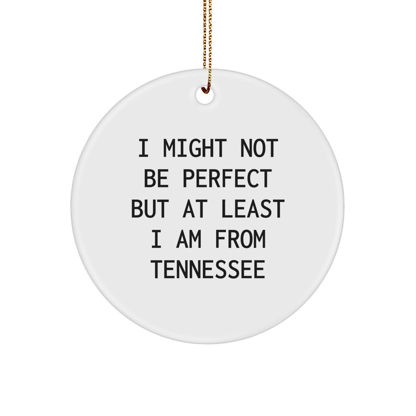 Tennessee Christmas Circle Ornament Gifts from Friends for Family - Image 1