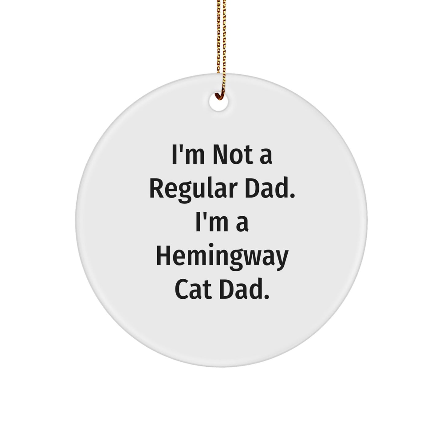 Funny Hemingway Cat Dad Gifts from Men to Friends for Christmas Unique - Image 1