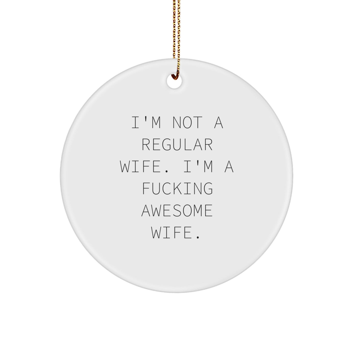 Her Awesome Wife Keepsake Bright Christmas Ornament Gift for Her - Image 1