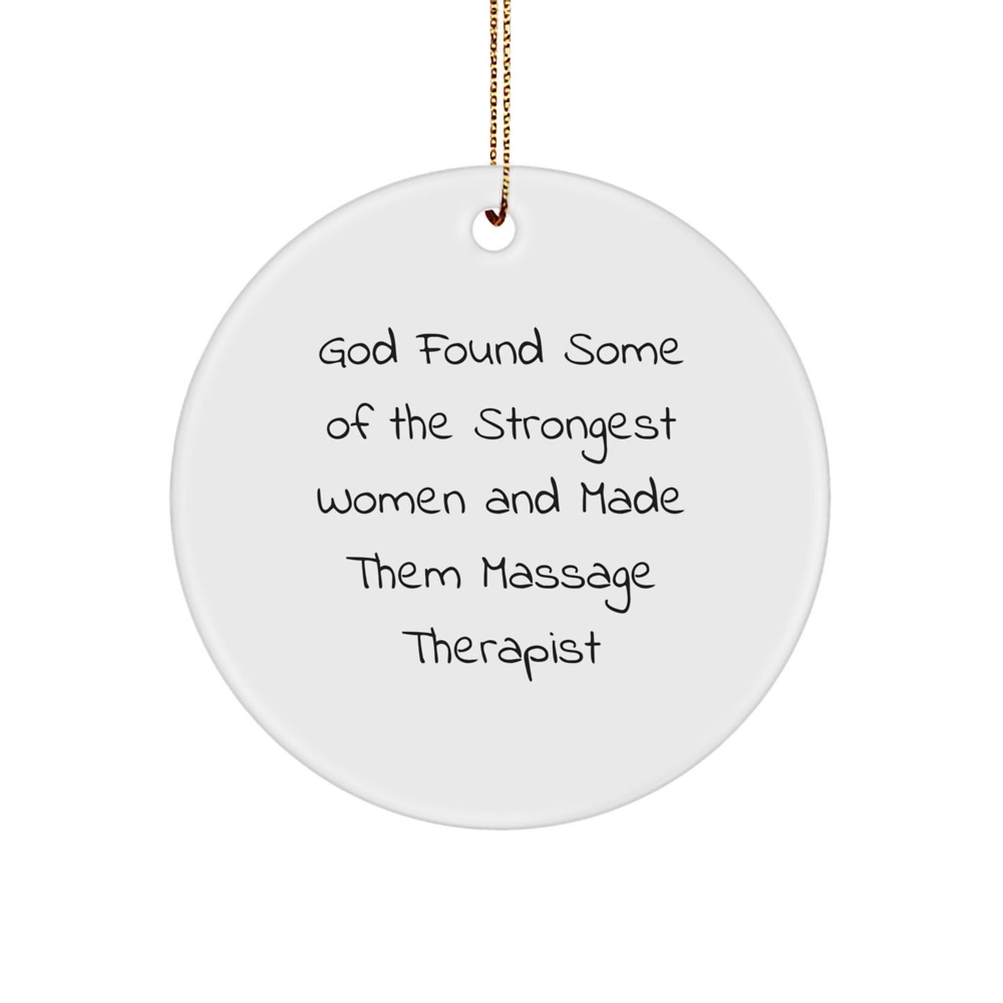 Funny Massage Therapist Gifts for Women, Inspirational Circle Ornament, Christmas Unique Gifts from Friends, Family - Image 1