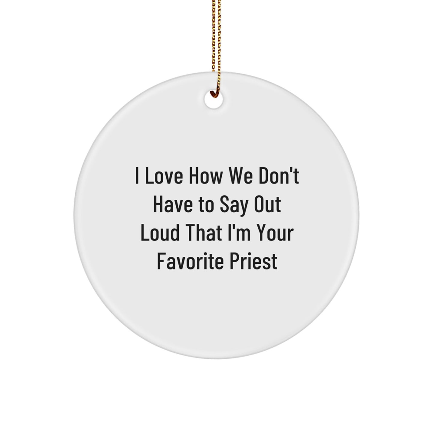Funny Priest Circle Ornaments for Christmas Unique Gifts from Family and Friends - Image 1
