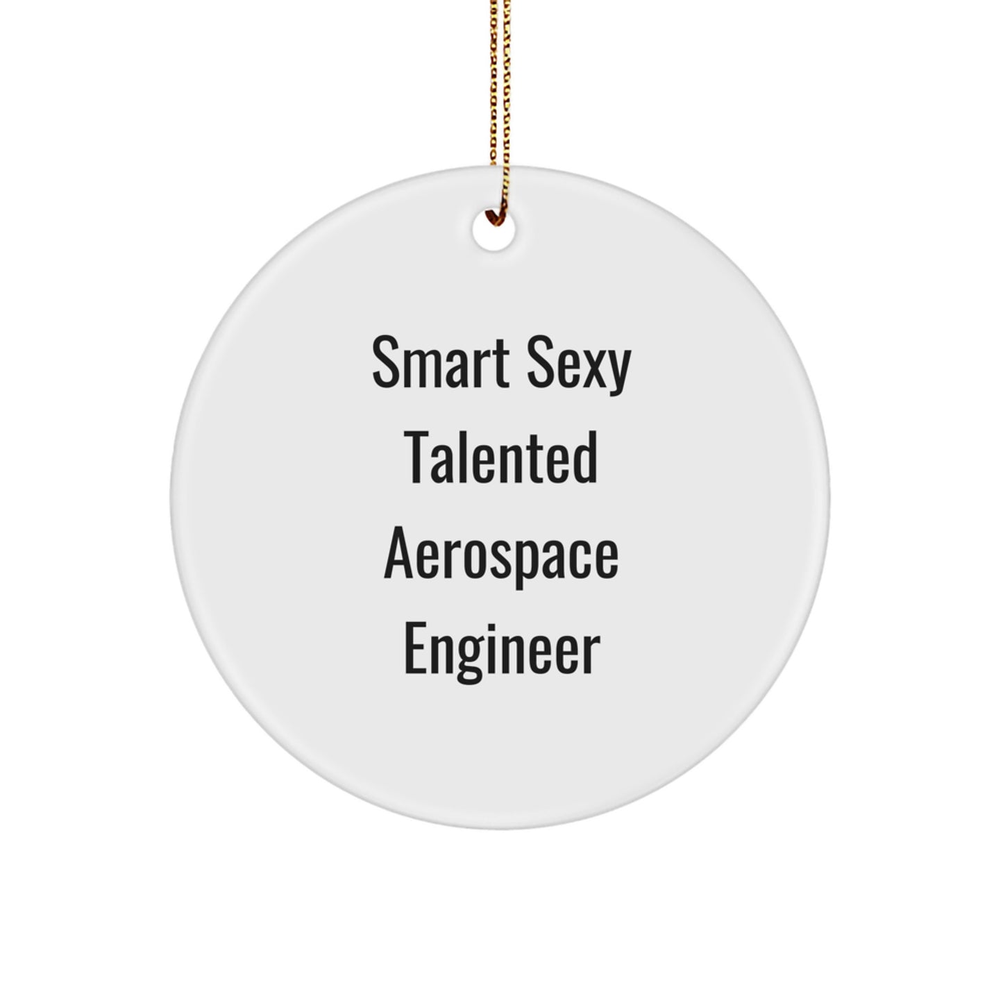 Aerospace Engineer Funny Gift, Cute Circle Ornament for Aerospace Engineer Friends, Smart Sexy Talented Aerospace Engineer Christmas Unique Gifts from Men - Image 1