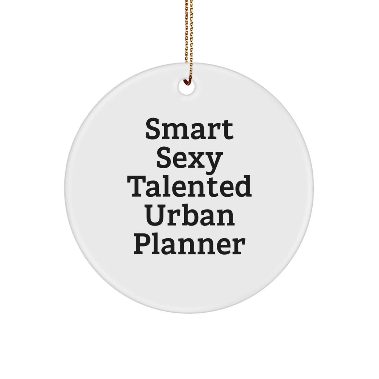 Funny Smart Sexy Urban Planner Gifts from Friends for Christmas Unique Circle Ornament - Image 1