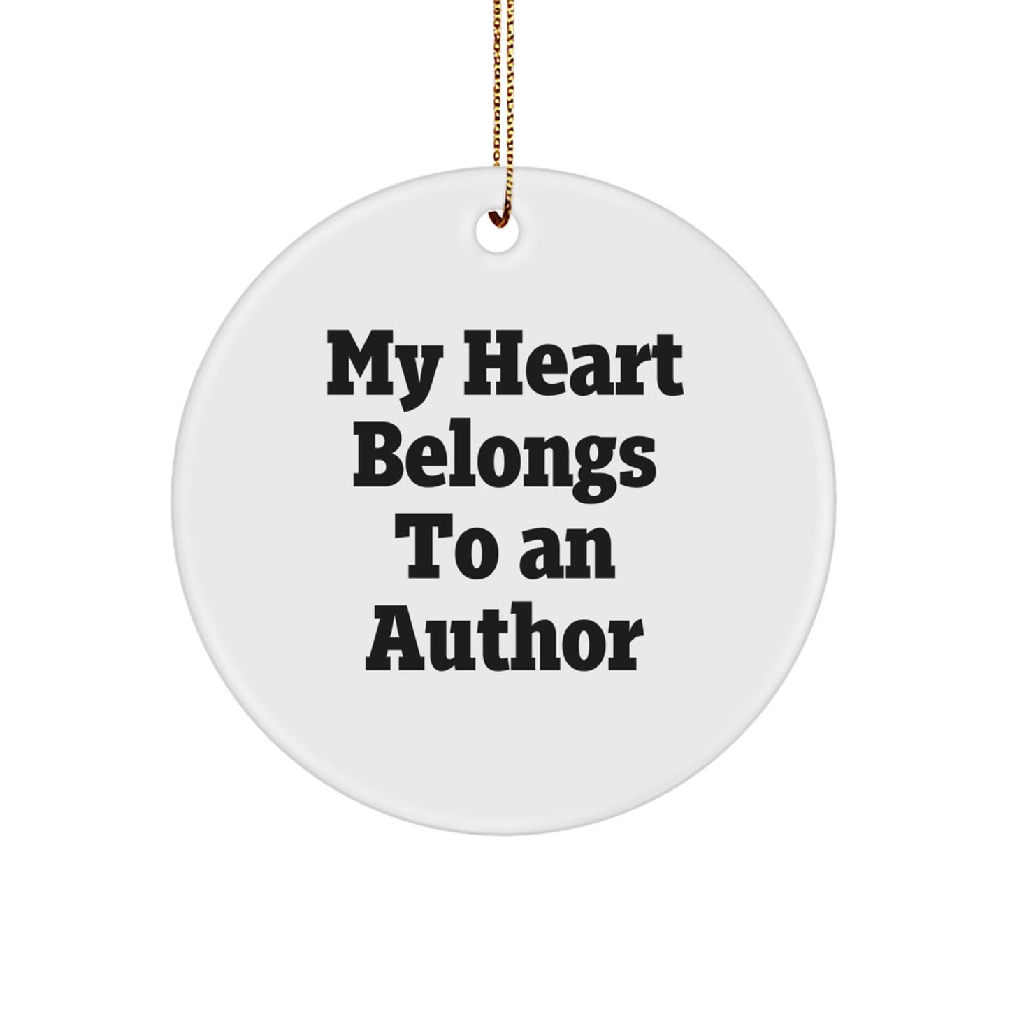 Funny Author Circle Ornament Gifts from Friends for Author, Author Christmas Unique Gifts, Author Circle Ornament Quote - Image 1