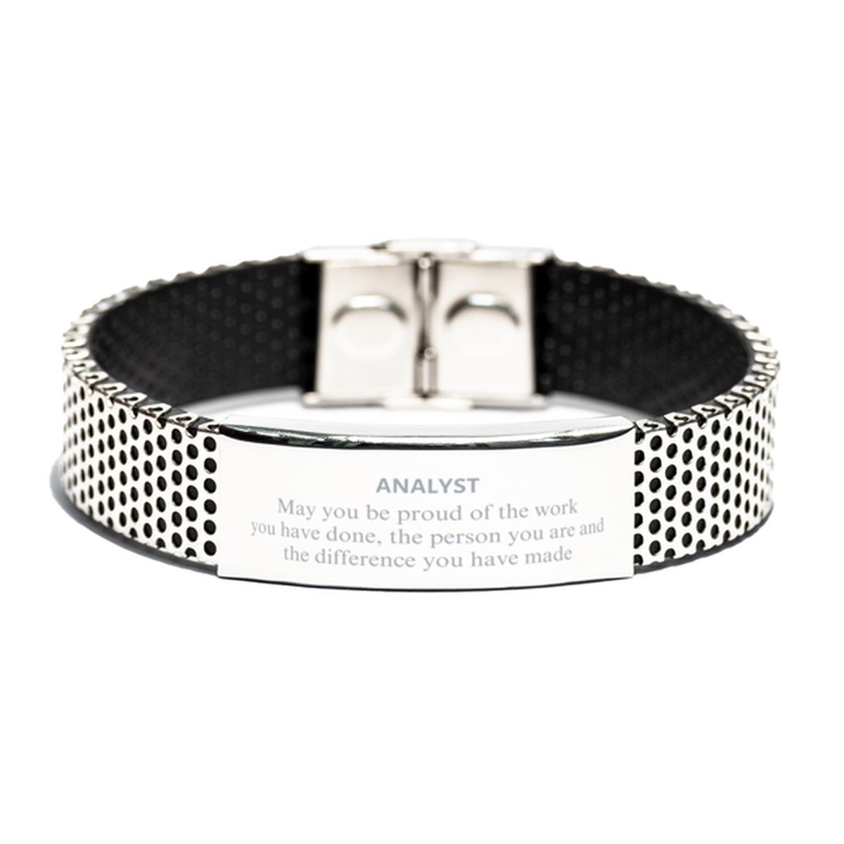 Analyst Stainless Steel Bracelet - May You Be Proud | Retirement Gift