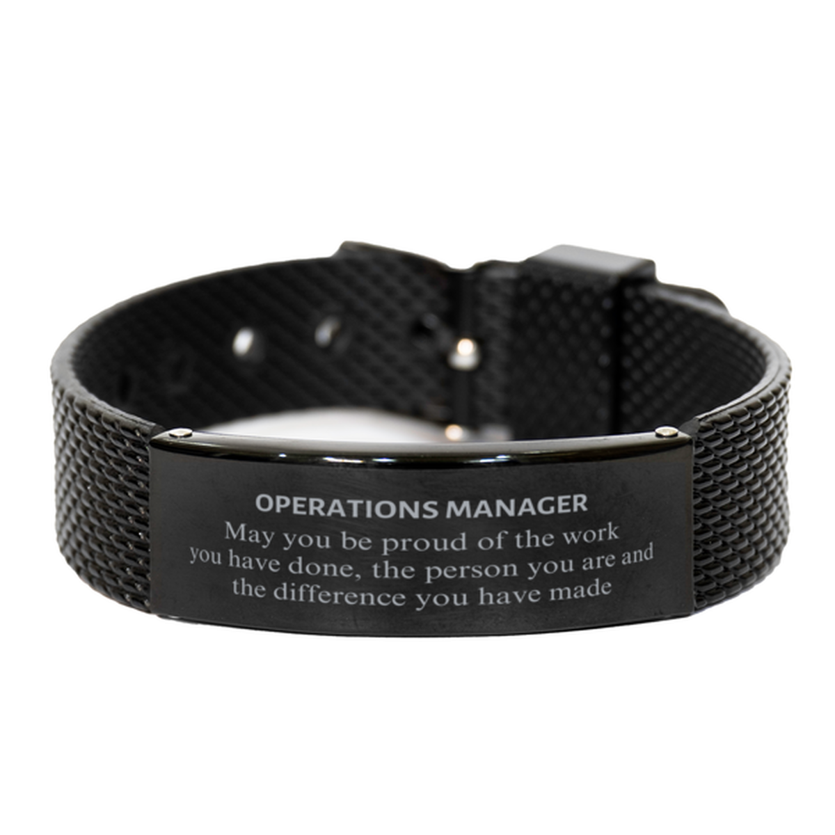 Operations Manager Black Bracelet - May You Be Proud | Retirement Gift