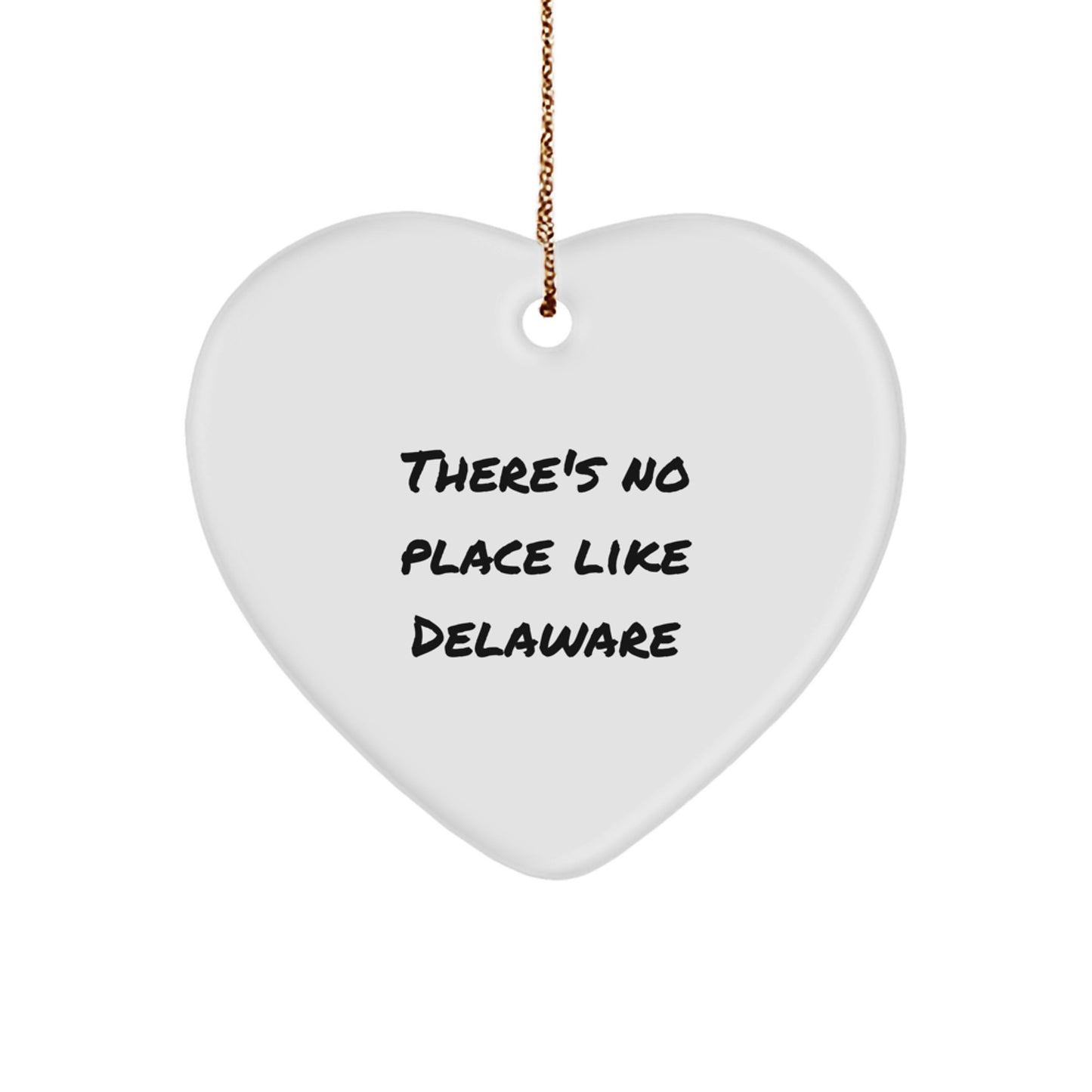 Delaware Heart Christmas Ornament Gift for Coworkers Bright Idea - Image 1