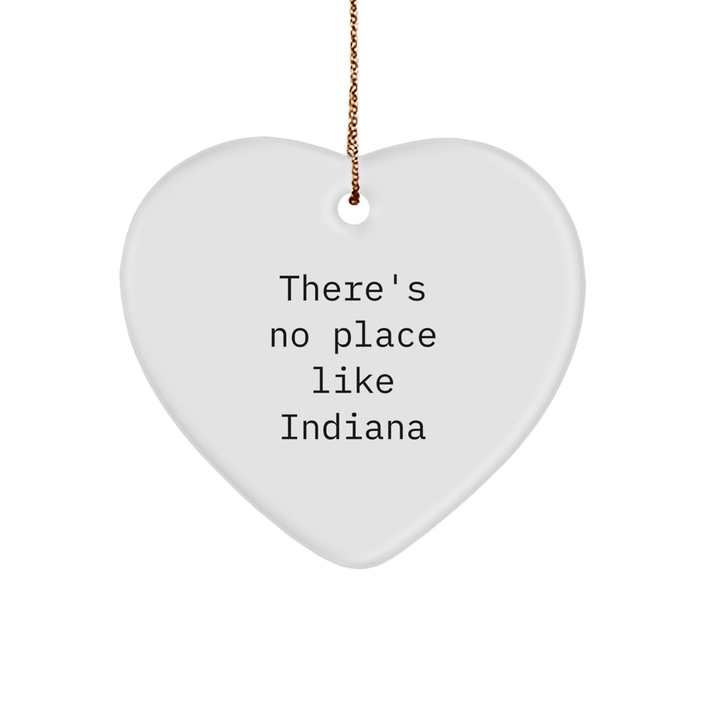 Indiana Heart Ornament Gifts from Friends and Family for Christmas Unique Decorations - Image 1