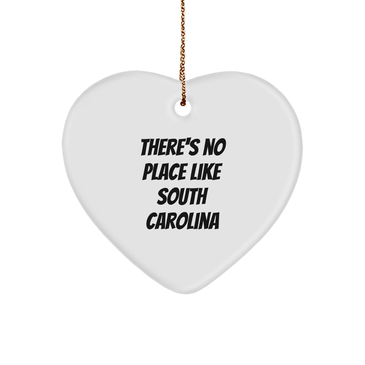 South Carolina Heart Ornament for Him Gift No place like South Carolina - Image 1