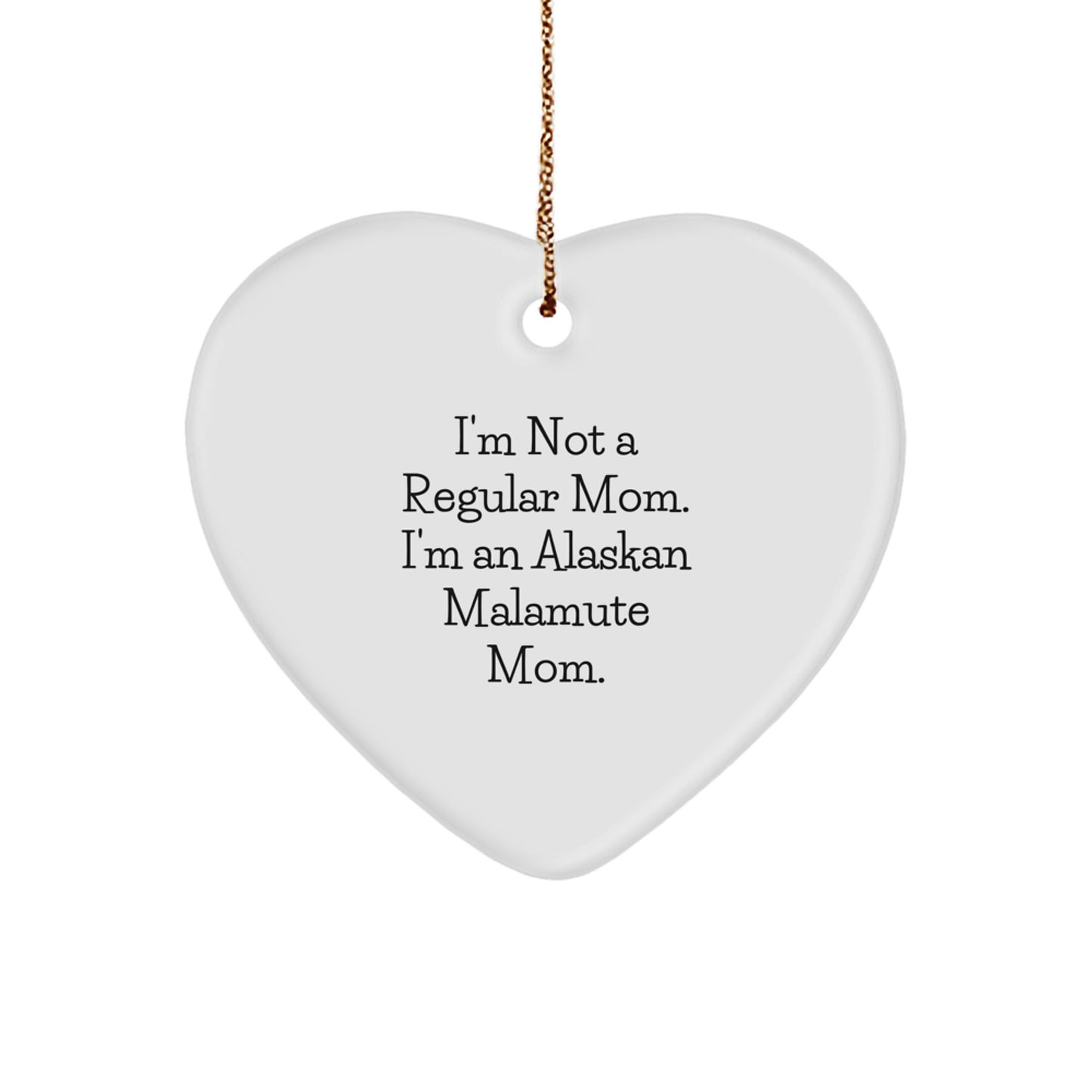 Funny Alaskan Malamute Dog Mom Heart Ornament Gifts from Mom for Christmas Unique - Image 1